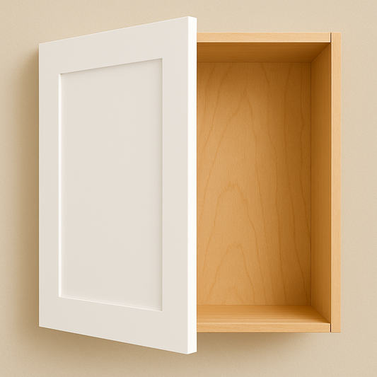 11.5" Wide x 15" High Sample Cabinet (5/8" Hardrock Maple Melamine Box - Painted Door White)