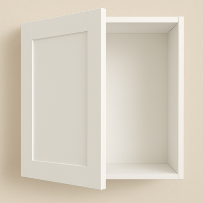 11.5" Wide x 15" High Sample Cabinet (5/8" White Melamine Box - Painted Door White)