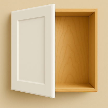 11.5" Wide x 15" High Sample Cabinet (5/8" Hardrock Maple Melamine Box - Thermofoil Door White)